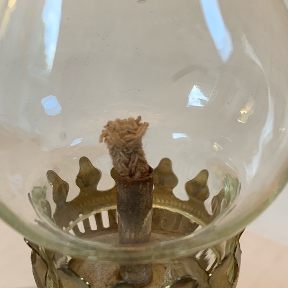 Vintage Miniature Porcelain Oil Lamp. Rose Flower Design. Knick Knack Decor - Picture 4 of 8